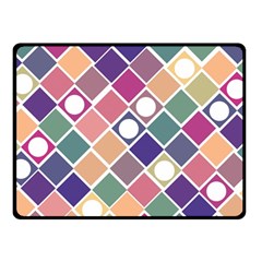 Dots And Squares Fleece Blanket (small)