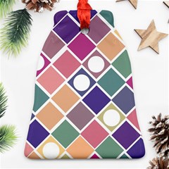 Dots And Squares Bell Ornament (2 Sides)