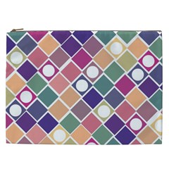 Dots And Squares Cosmetic Bag (xxl)  by Kathrinlegg