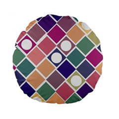 Dots And Squares Standard 15  Premium Round Cushions by Kathrinlegg