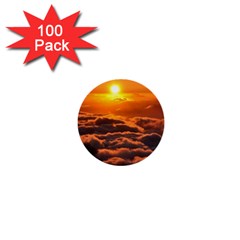 Sunset Over Clouds 1  Mini Buttons (100 Pack) 