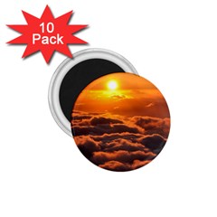 Sunset Over Clouds 1 75  Magnets (10 Pack)  by trendistuff