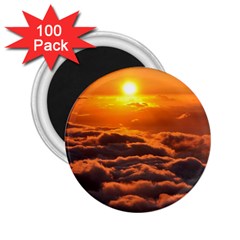 Sunset Over Clouds 2 25  Magnets (100 Pack)  by trendistuff