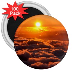 Sunset Over Clouds 3  Magnets (100 Pack) by trendistuff