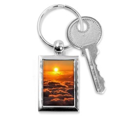 Sunset Over Clouds Key Chains (rectangle)  by trendistuff