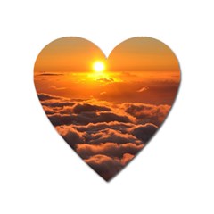 Sunset Over Clouds Heart Magnet by trendistuff