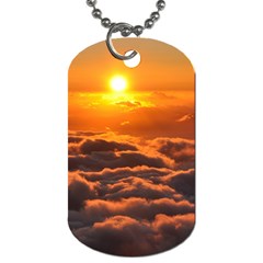 Sunset Over Clouds Dog Tag (one Side)