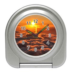 Sunset Over Clouds Travel Alarm Clocks