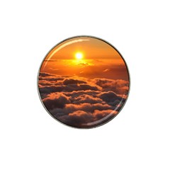 Sunset Over Clouds Hat Clip Ball Marker (4 Pack)