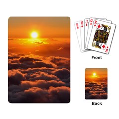 Sunset Over Clouds Playing Card