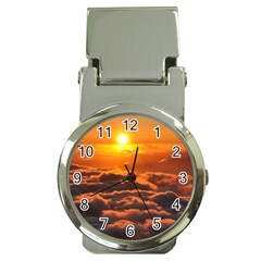 Sunset Over Clouds Money Clip Watches