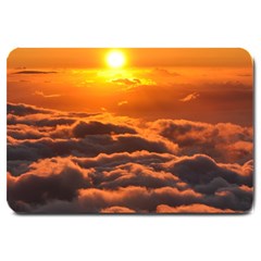 Sunset Over Clouds Large Doormat 