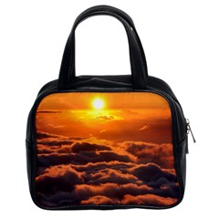 Sunset Over Clouds Classic Handbags (2 Sides) by trendistuff