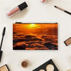 Sunset Over Clouds Cosmetic Bag (small)  by trendistuff