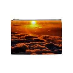 Sunset Over Clouds Cosmetic Bag (medium)  by trendistuff