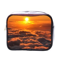 Sunset Over Clouds Mini Toiletries Bags by trendistuff