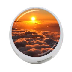 Sunset Over Clouds 4-port Usb Hub (one Side)