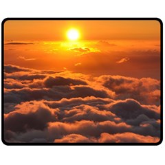 Sunset Over Clouds Fleece Blanket (medium) 