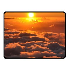 Sunset Over Clouds Fleece Blanket (small)