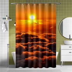 Sunset Over Clouds Shower Curtain 48  X 72  (small)  by trendistuff