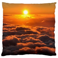 Sunset Over Clouds Large Cushion Cases (two Sides) 