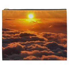 Sunset Over Clouds Cosmetic Bag (xxxl)  by trendistuff