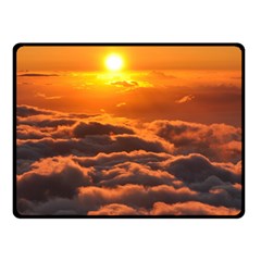 Sunset Over Clouds Double Sided Fleece Blanket (small) 