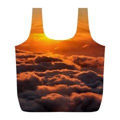 Sunset Over Clouds Full Print Recycle Bags (l) 