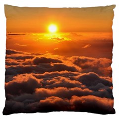 Sunset Over Clouds Standard Flano Cushion Cases (one Side) 