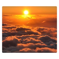 Sunset Over Clouds Double Sided Flano Blanket (small) 