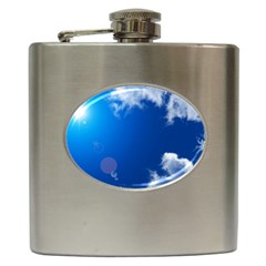 Sun Sky And Clouds Hip Flask (6 Oz) by trendistuff