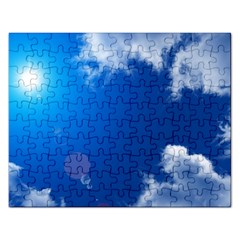 Sun Sky And Clouds Rectangular Jigsaw Puzzl by trendistuff