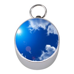 Sun Sky And Clouds Mini Silver Compasses