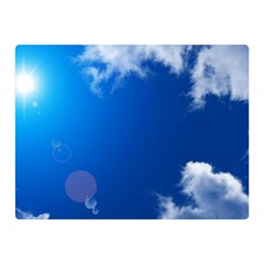 Sun Sky And Clouds Double Sided Flano Blanket (mini) 