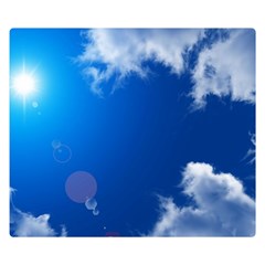 Sun Sky And Clouds Double Sided Flano Blanket (small) 