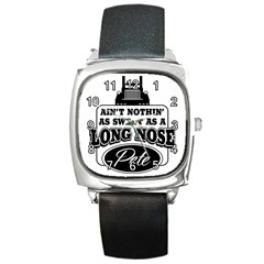 Pete Square Leather Watch by Bigfootshirtshop