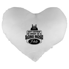 Pete Large 19  Premium Flano Heart Shape Cushions