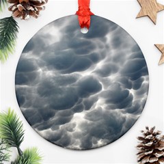 Storm Clouds 2 Round Ornament (two Sides)  by trendistuff