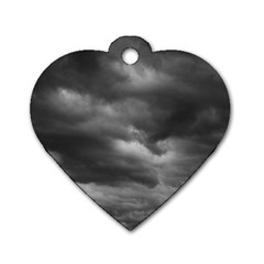 Storm Clouds 1 Dog Tag Heart (one Side) by trendistuff