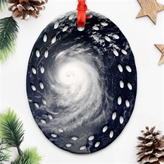 Hurricane Irene Ornament (oval Filigree) 