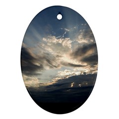 Heaven Rays Oval Ornament (two Sides) by trendistuff