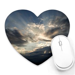 Heaven Rays Heart Mousepads by trendistuff