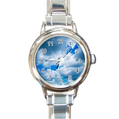 Cumulus Clouds Round Italian Charm Watches by trendistuff