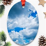 CUMULUS CLOUDS Ornament (Oval)  Front