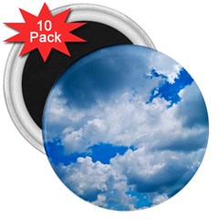 Cumulus Clouds 3  Magnets (10 Pack) 