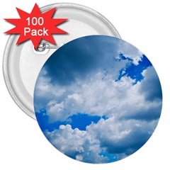 Cumulus Clouds 3  Buttons (100 Pack) 