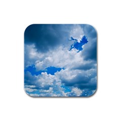 Cumulus Clouds Rubber Square Coaster (4 Pack) 