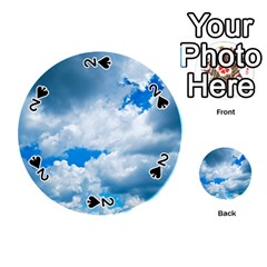 Cumulus Clouds Playing Cards 54 (round)  by trendistuff