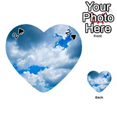 Cumulus Clouds Playing Cards 54 (heart)  by trendistuff