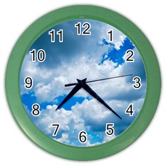 Cumulus Clouds Color Wall Clocks by trendistuff